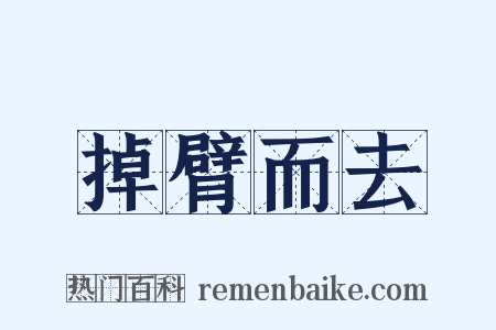 掉臂而去是什么意思的图片